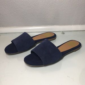 Dolce Vita Navy Suede Slip On Sandals